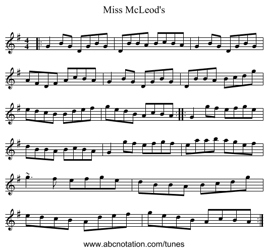 Miss McLeod's - staff notation