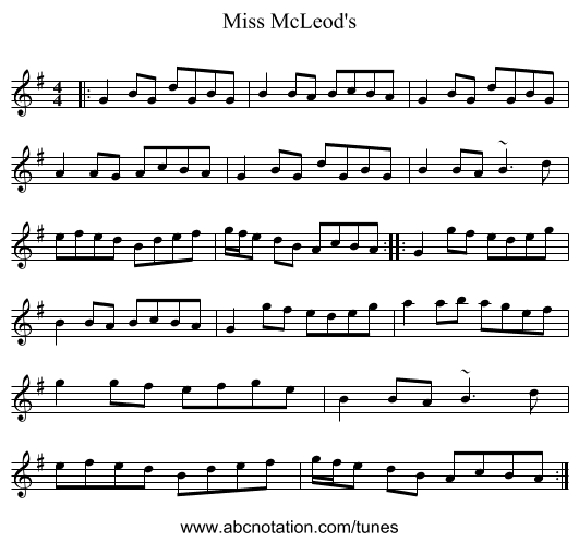 Miss McLeod's - staff notation