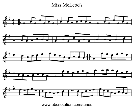 Miss McLeod's - staff notation