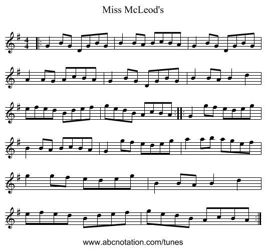 Miss McLeod's - staff notation