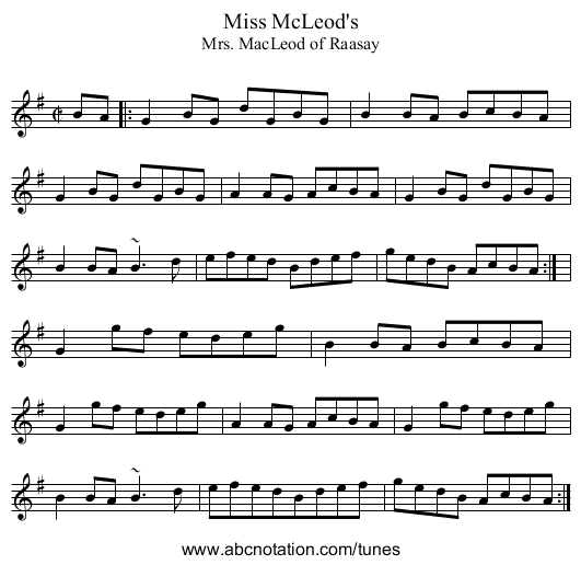 Miss McLeod's - staff notation