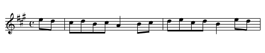 Miss Menage's Hornpipe - staff notation