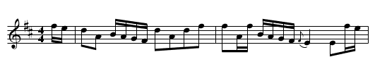 Miss Menzies of Culdare's Strathspey - staff notation