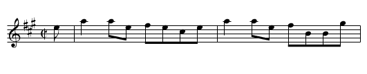 Miss Menzies of Culdares - staff notation