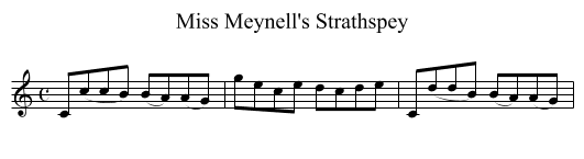 Miss Meynell's Strathspey - staff notation