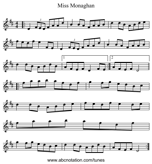 Miss Monaghan - staff notation