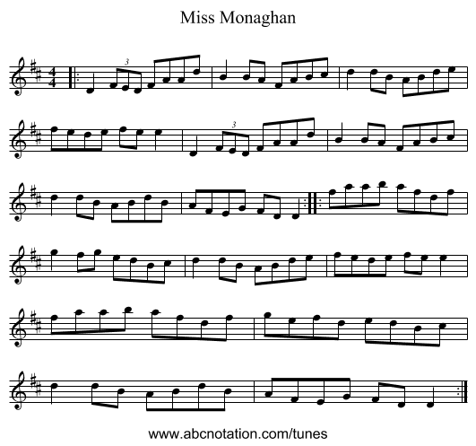 Miss Monaghan - staff notation