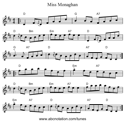Miss Monaghan - staff notation