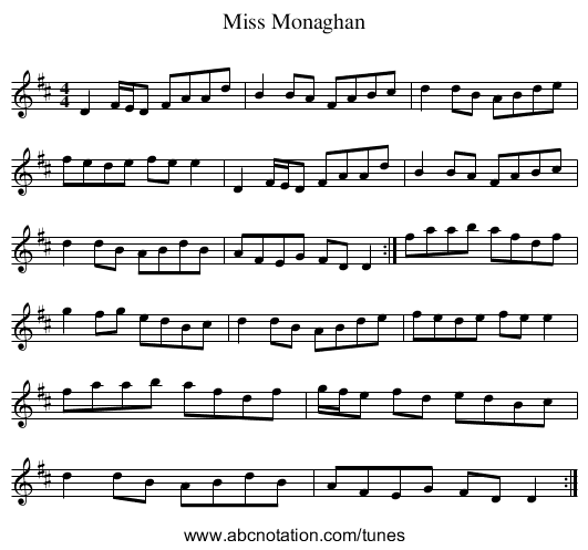Miss Monaghan - staff notation