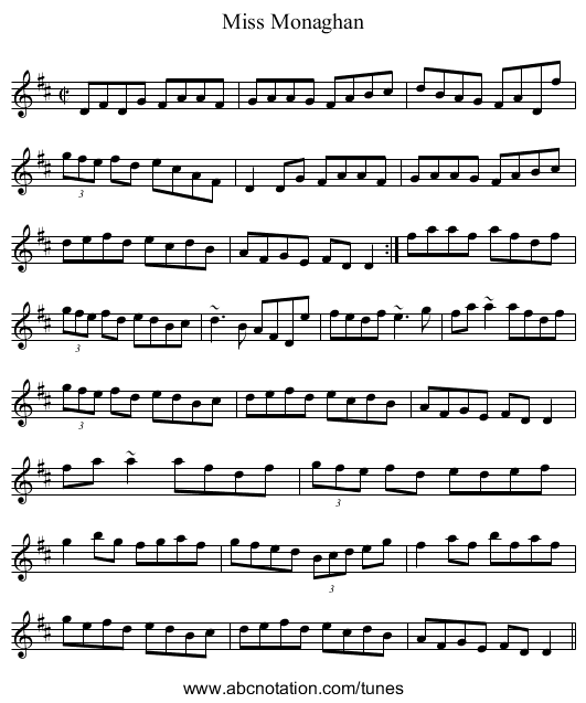 Miss Monaghan - staff notation