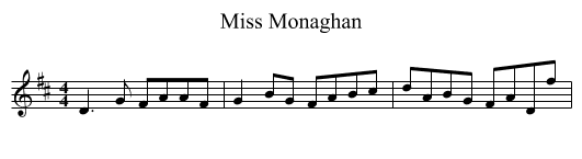 Miss Monaghan - staff notation