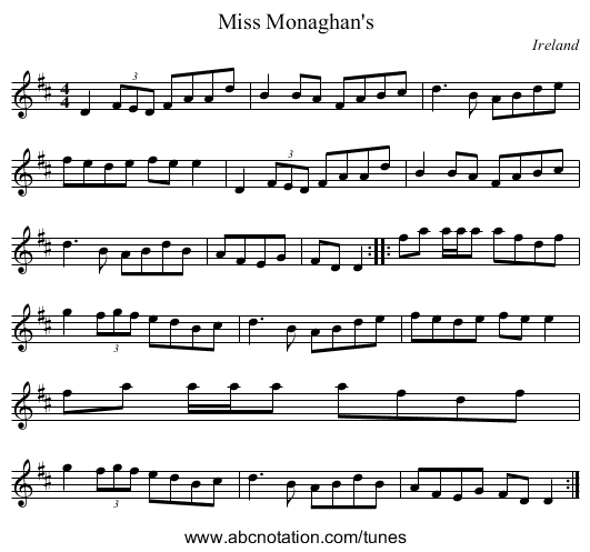 Miss Monaghan's - staff notation