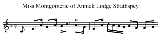 Miss Montgomerie of Annick Lodge Strathspey - staff notation
