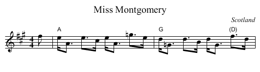 Miss Montgomery - staff notation