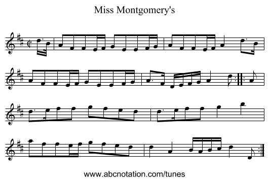 Miss Montgomery's - staff notation