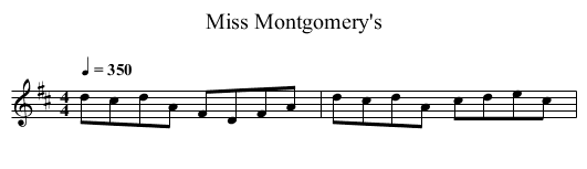 Miss Montgomery's - staff notation