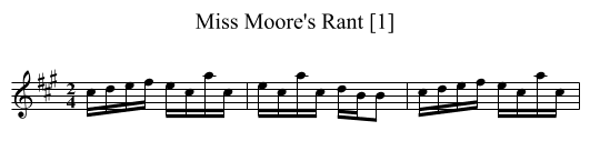 Miss Moore's Rant [1] - staff notation