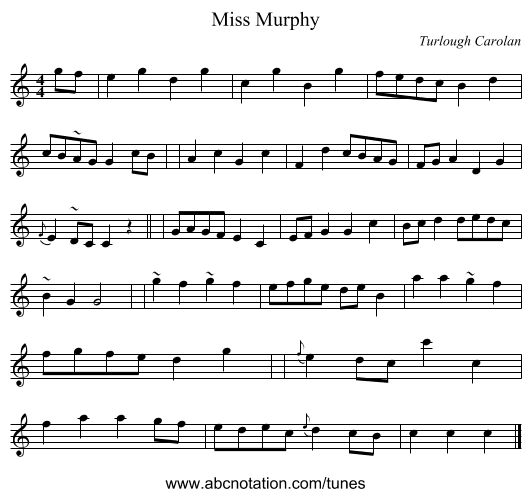 Miss Murphy - staff notation