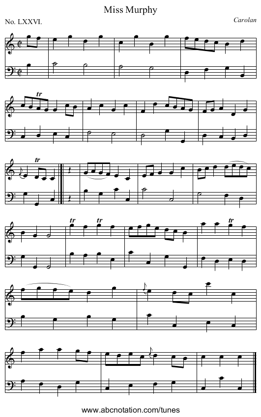 Miss Murphy - staff notation