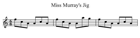 Miss Murray's Jig - staff notation