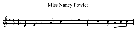 Miss Nancy Fowler - staff notation