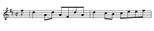 Miss Nancy Kennedy's Reel - staff notation