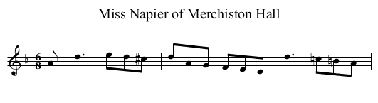 Miss Napier of Merchiston Hall - staff notation