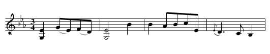 Miss Napier’s Minuet - staff notation