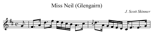Miss Neil (Glengairn) - staff notation