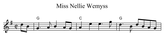 Miss Nellie Wemyss - staff notation