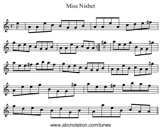 Miss Nisbet - staff notation