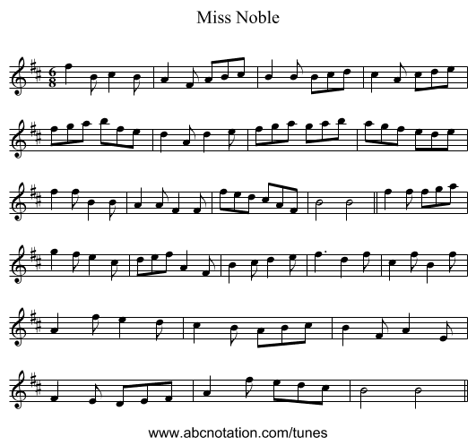 Miss Noble - staff notation