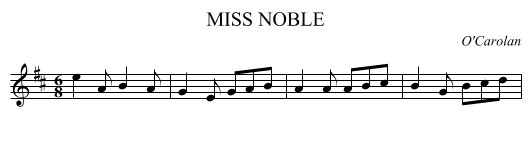 MISS NOBLE - staff notation