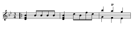 Miss Nortons Minuet - staff notation
