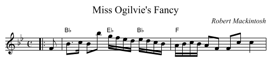 Miss Ogilvie's Fancy - staff notation