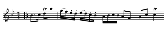 Miss Ogleves Fancy - staff notation
