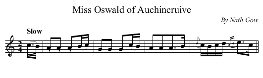 Miss Oswald of Auchincruive - staff notation