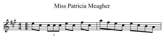 Miss Patricia Meagher - staff notation
