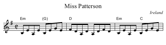 Miss Patterson - staff notation