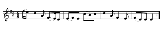 Miss Peachy's Delight - staff notation