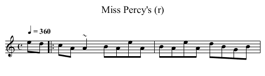 Miss Percy's (r) - staff notation