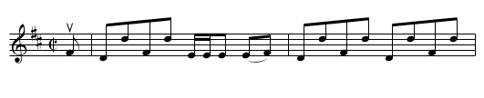 MISS POLLY SKINNER'S REEL - staff notation