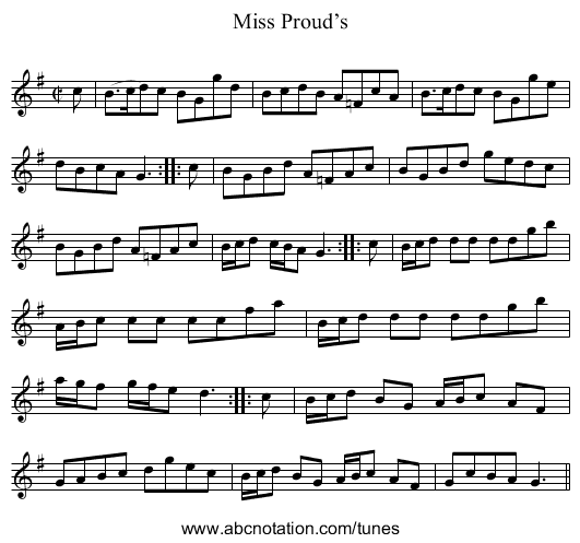 Miss Proud’s - staff notation