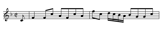 MISS RABINA BOSWELL'S REEL - staff notation