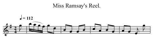 Miss Ramsay's Reel. - staff notation