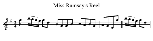 Miss Ramsay's Reel - staff notation
