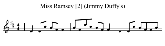 Miss Ramsey [2] (Jimmy Duffy's) - staff notation
