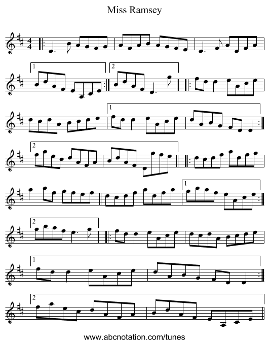 Miss Ramsey - staff notation