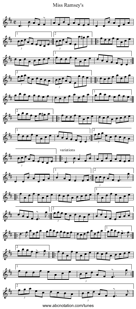 Miss Ramsey's - staff notation