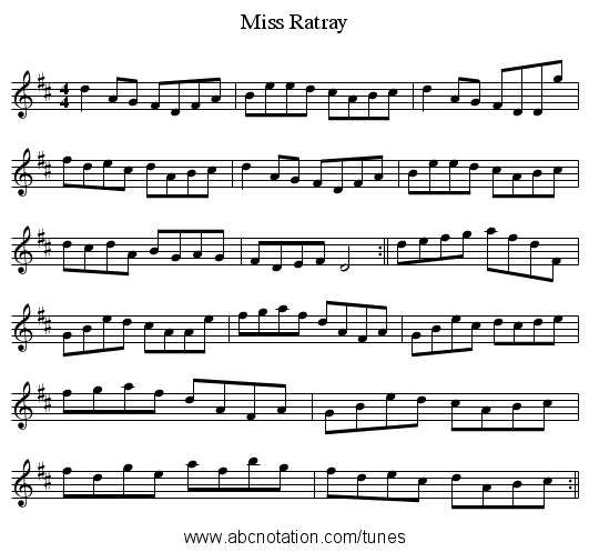 Miss Ratray - staff notation